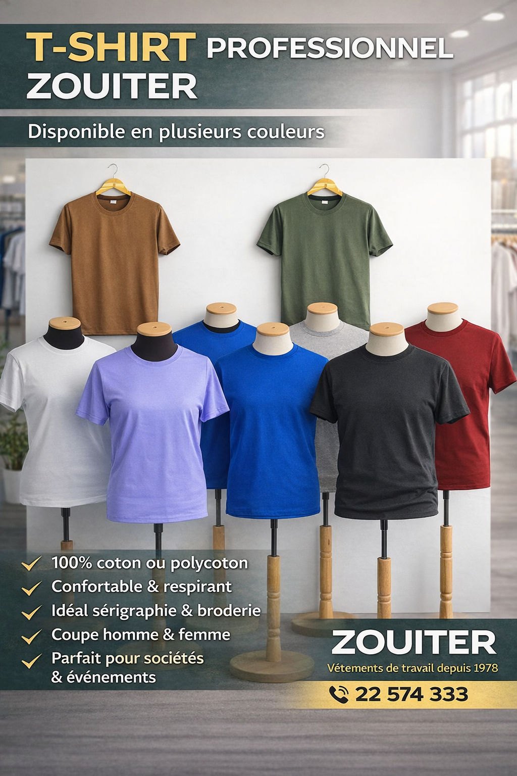 T-shirts professionnels ZOUITER